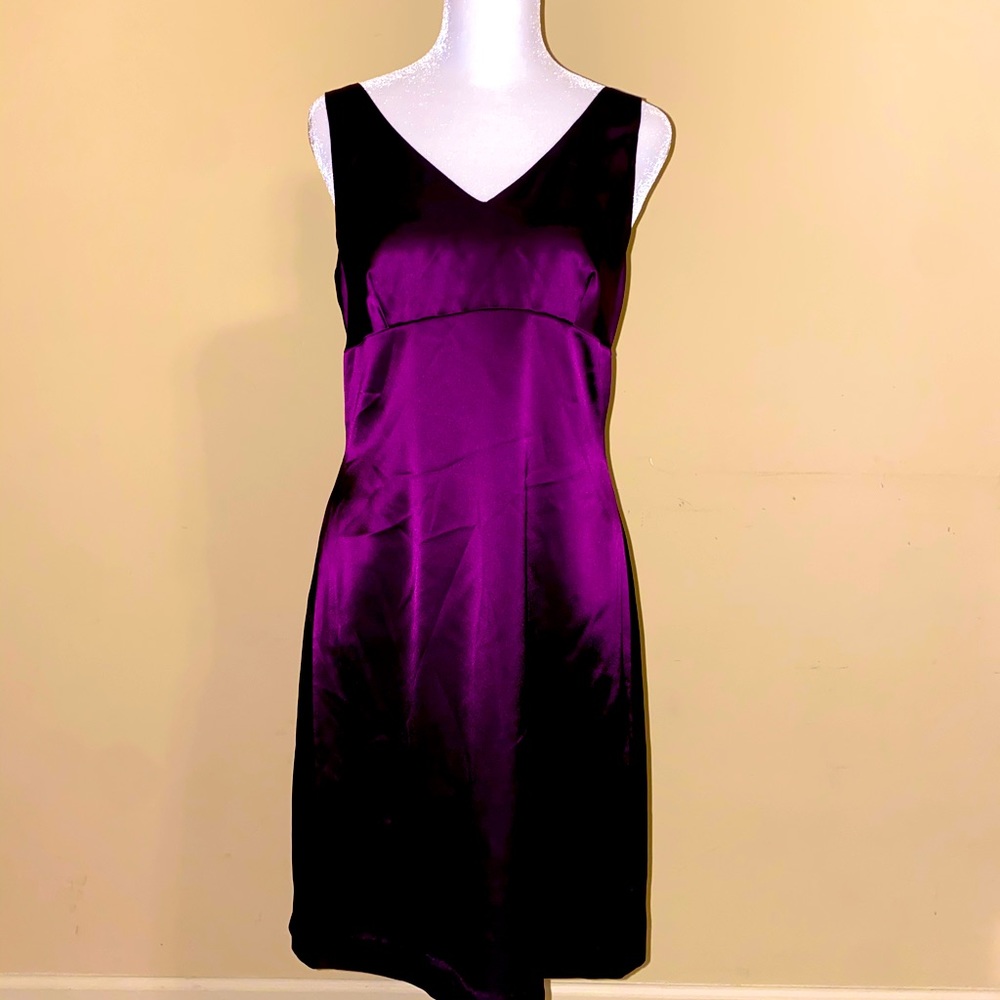 Nicole Miller Size 6 Gorgeous Purple Satin Dress